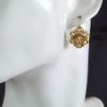 アンティークシトリンピアス（19世紀前半　金細工）