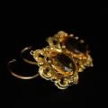 アンティークシトリンピアス（19世紀前半　金細工）