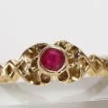 アンティークルビーゴールドリング(ビジュードプロヴァンス)