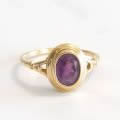 アメジスト アンティークゴールドリング