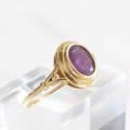 アメジスト アンティークゴールドリング
