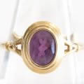 アメジスト アンティークゴールドリング