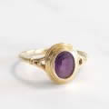 アメジスト アンティークゴールドリング